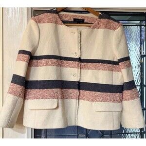 ANN TAYLOR Size 14 Cotton Blazer Lined  Cottage Core Quiet Luxury Cottage Core